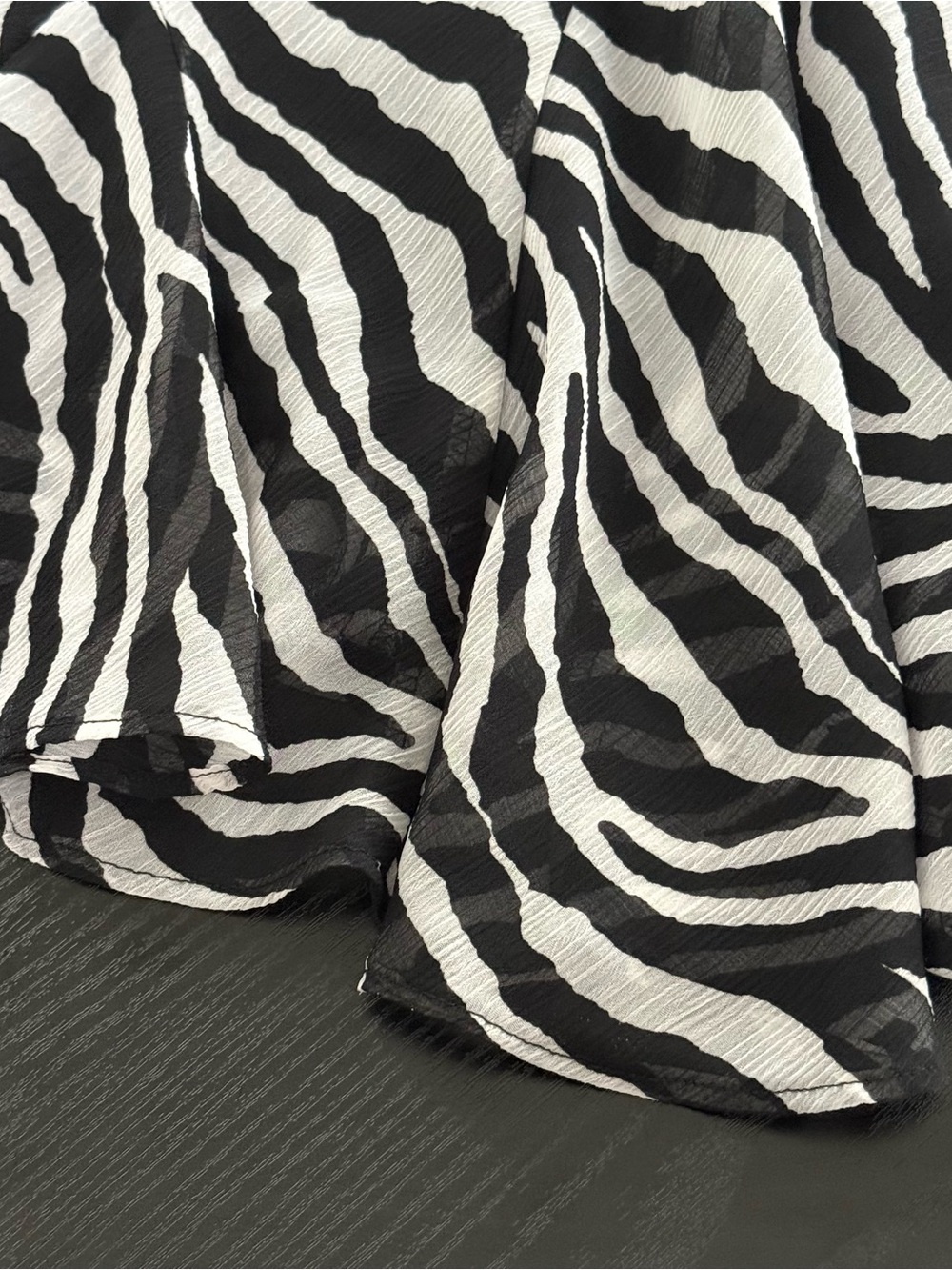 Cato Black and White Zebra Flared Skirt - Picture 2 of 4
